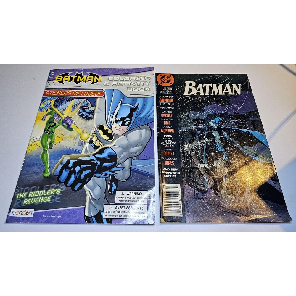 Batman Annual #13 1989 Comic & 2012 Coloring Activity Book Lot DC Comics 2 Books